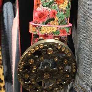 Bronze And Flowered Belt L